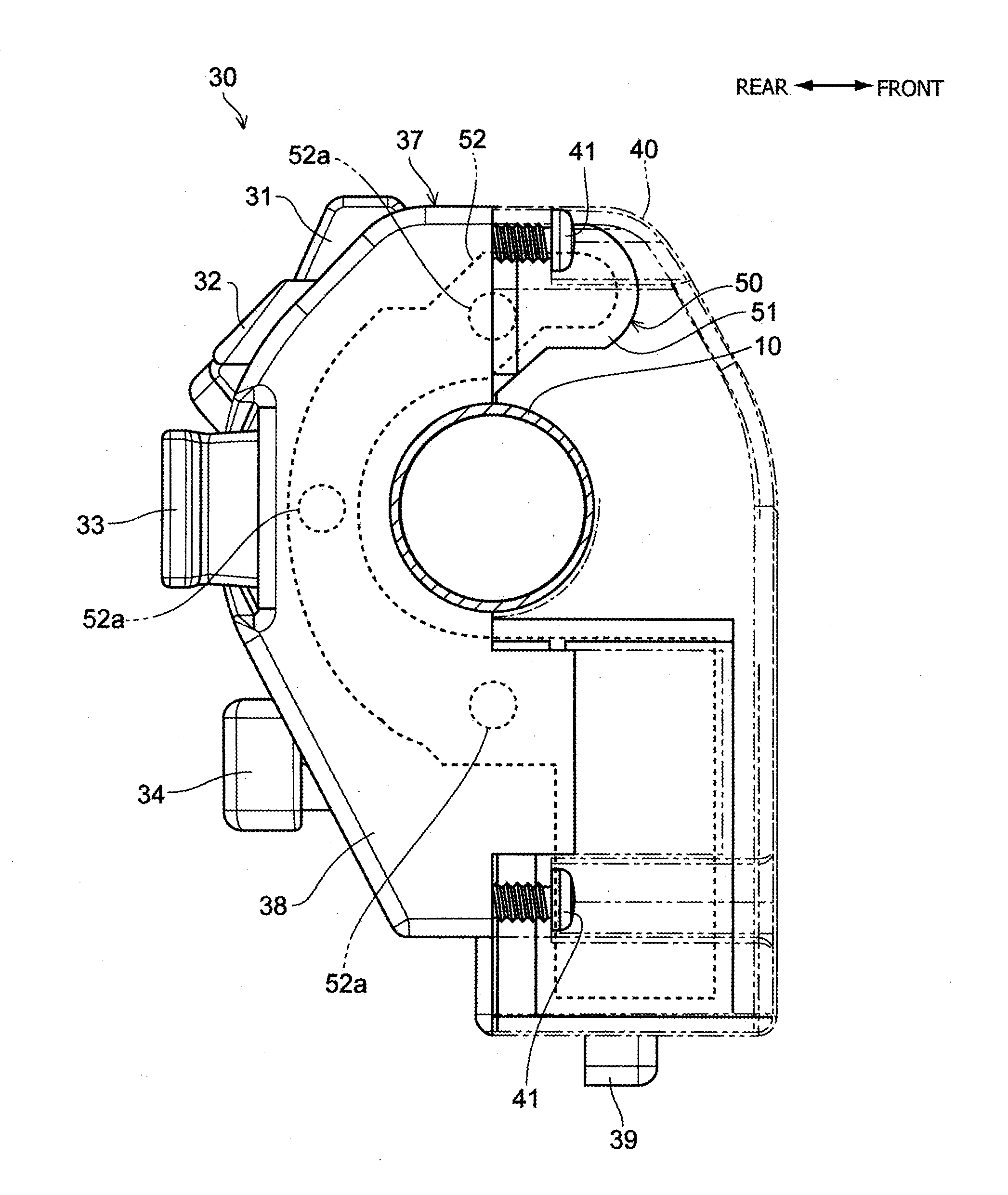 Handlebar switch for motorcycle