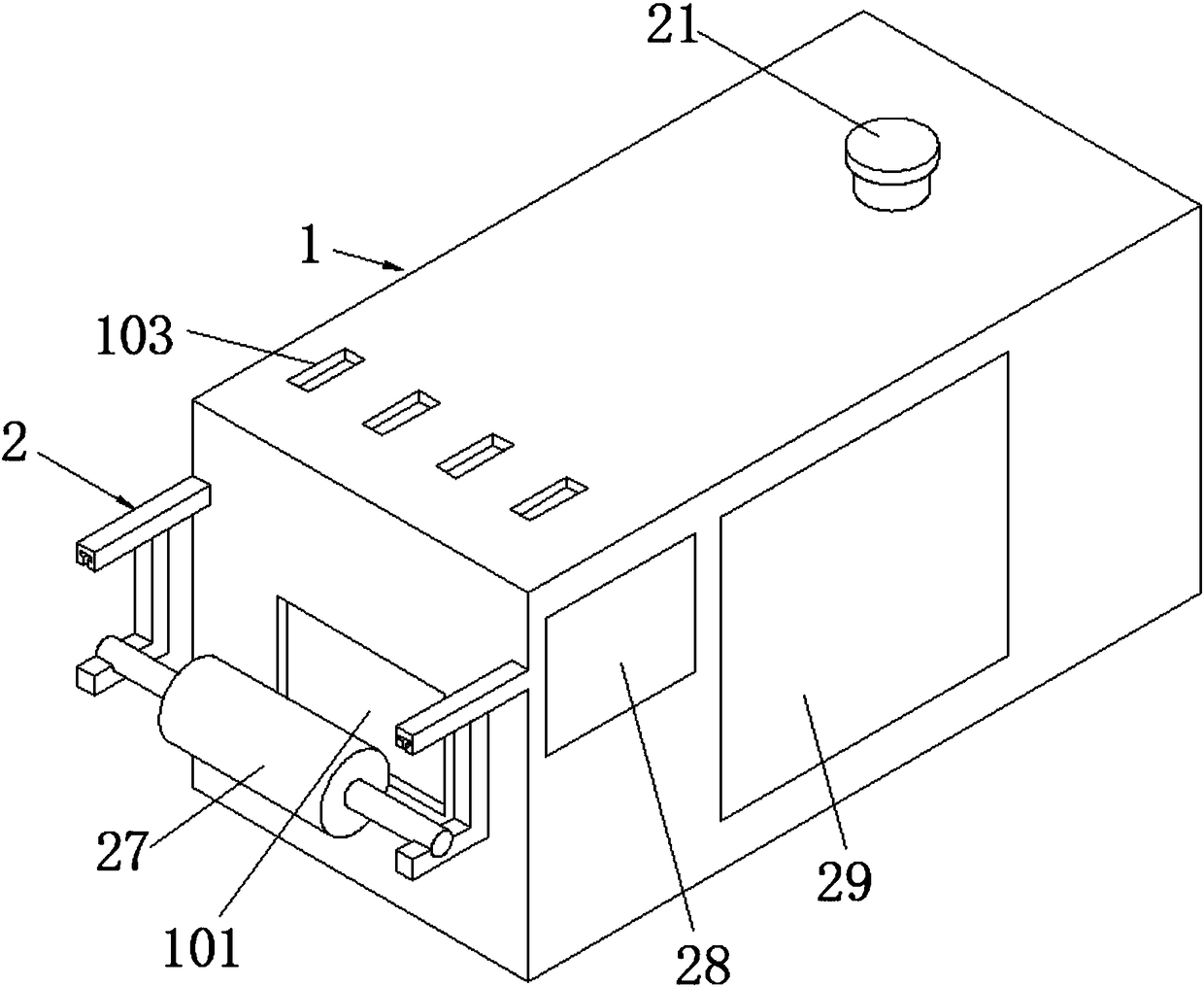 Printing device for packing bag