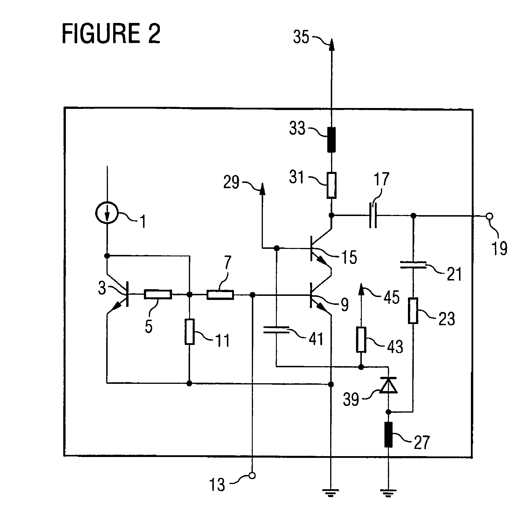 Amplifier circuit with reduced temperature dependence of the gain