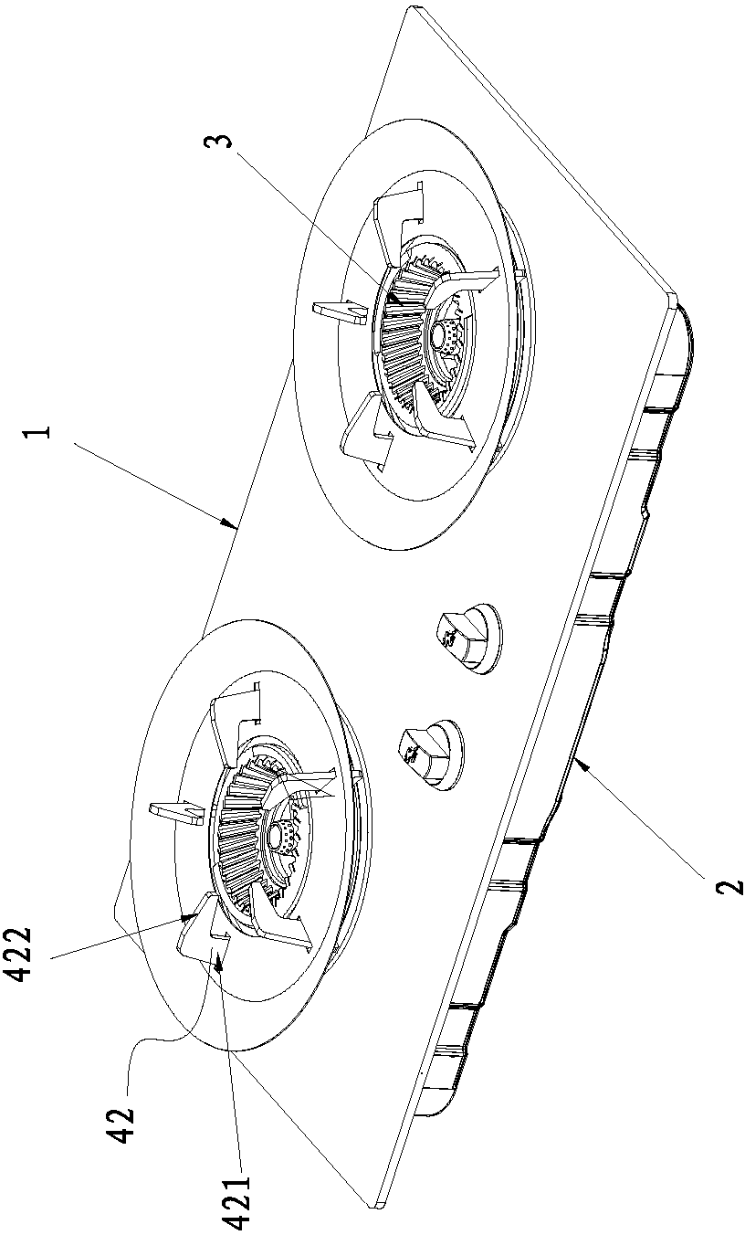 Improved gas stove with secondary air channel