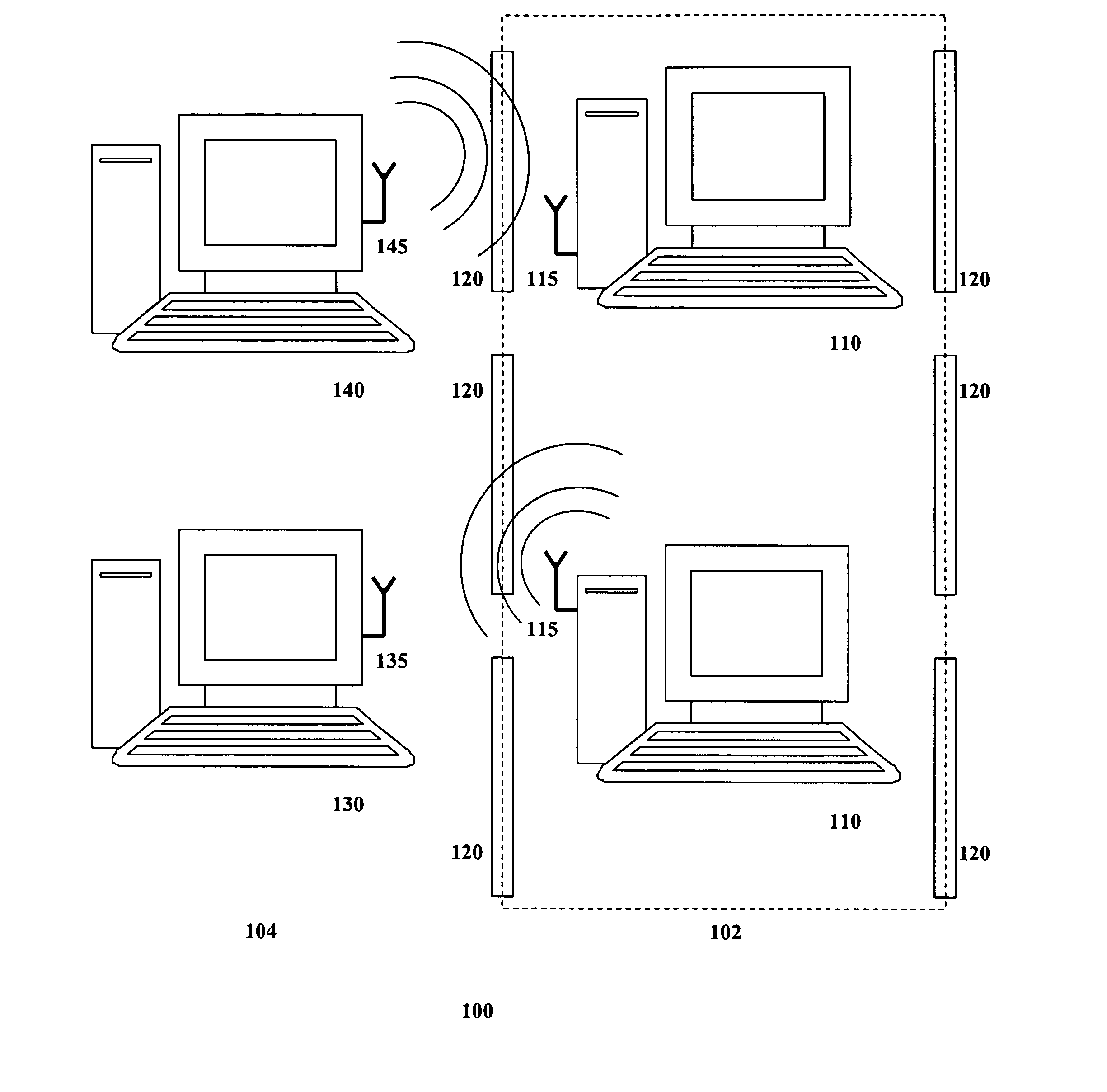 Wireless network shielding system and method