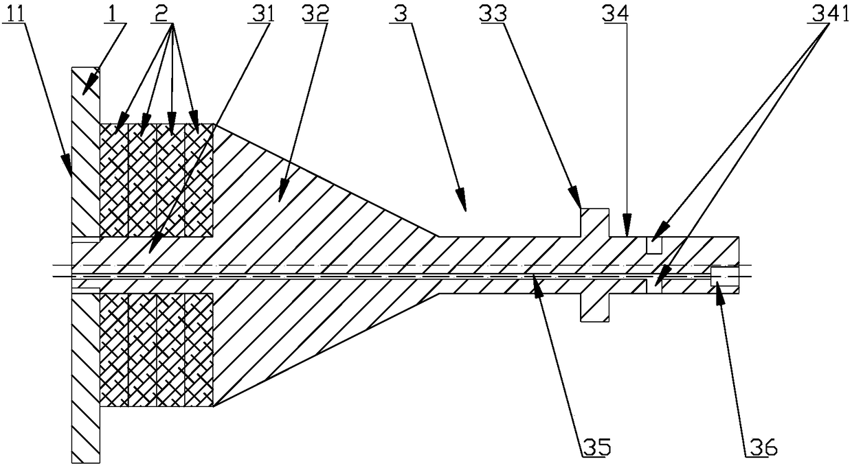 An ultrasonic wire drawing vibrator with a single drive to achieve orthogonal composite vibration