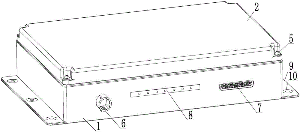 Connection structure of airborne electronic equipment and antenna