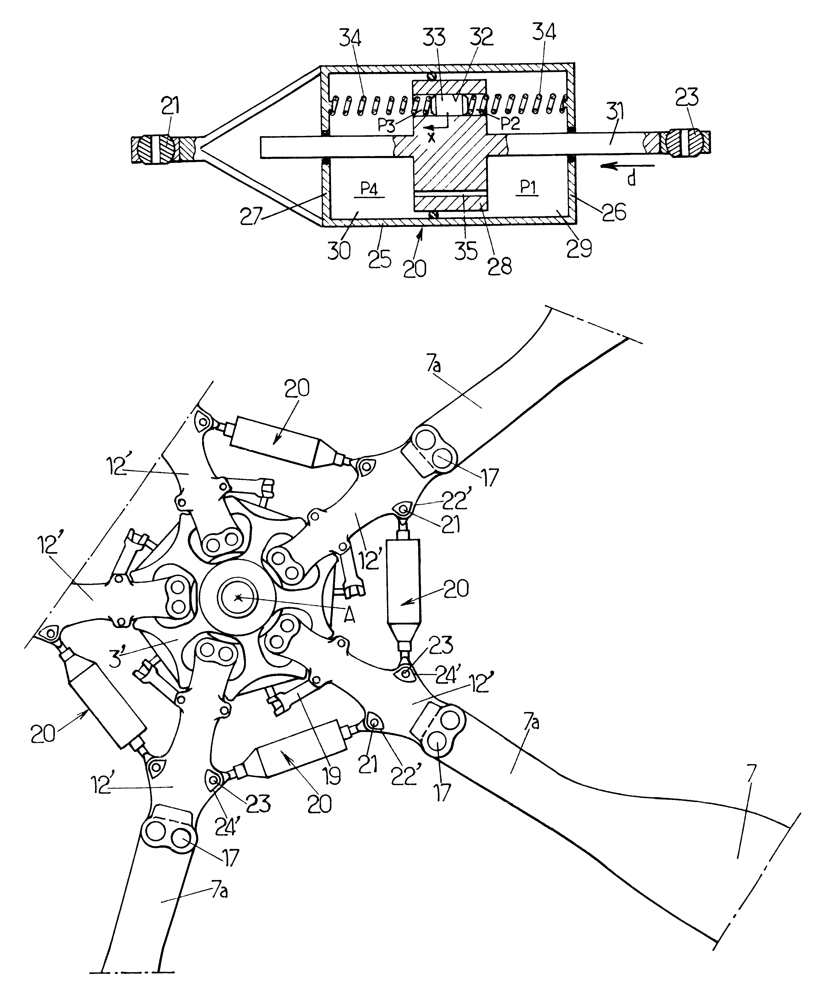 Dual piston drag damper for rotary-wing aircraft rotor