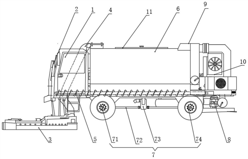 Novel pasture self-propelled integrated tank body vacuum excrement suction equipment