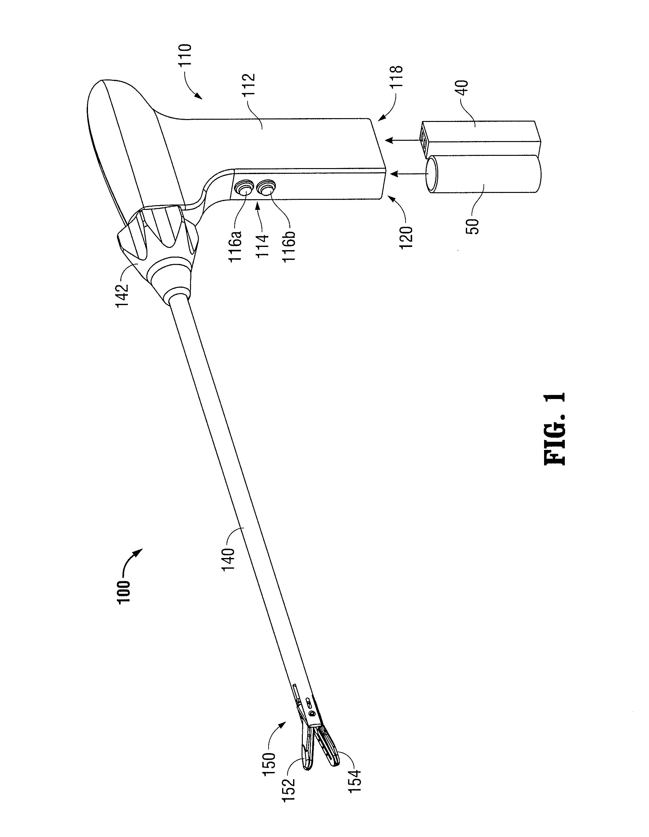 Combined presentation unit for reposable battery operated surgical system