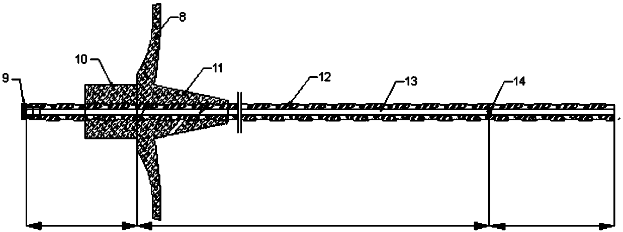 Grouting anchor cable advanced supporting method