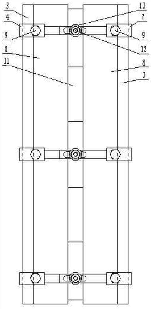 Carbon fiber combined type external fixing frame for fracture adjuvant therapy