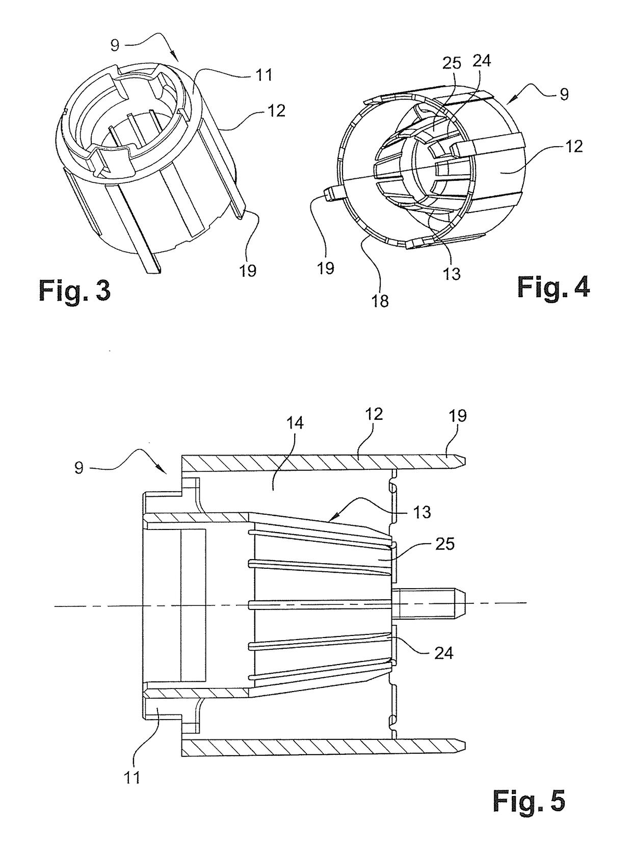 Induction motor capable of being housed in a tubular actuator and method of assembling this motor