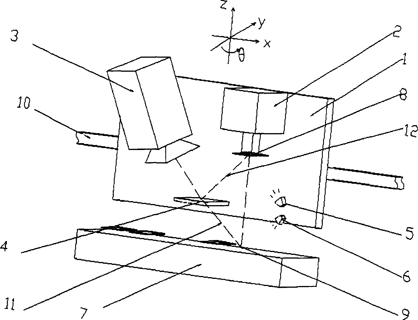 Vision contraposition device for mobile component