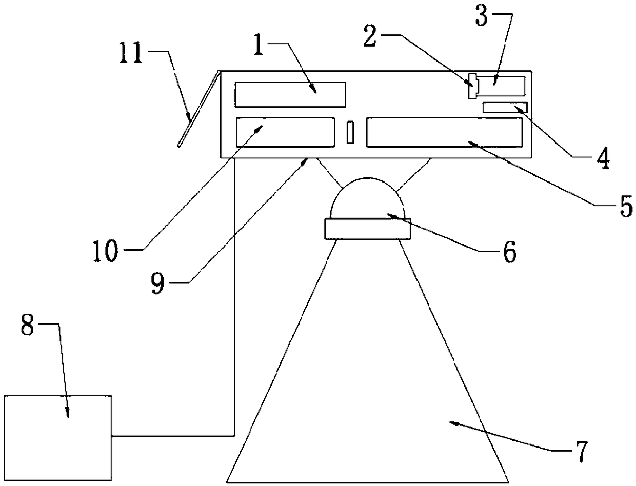 Laser far-field focusing foreign body removing device