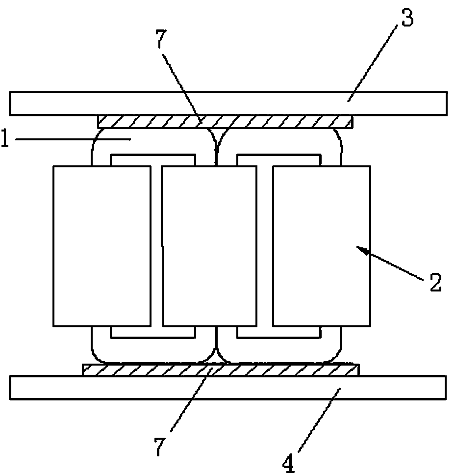 Self-protection three-column amorphous alloy transformer