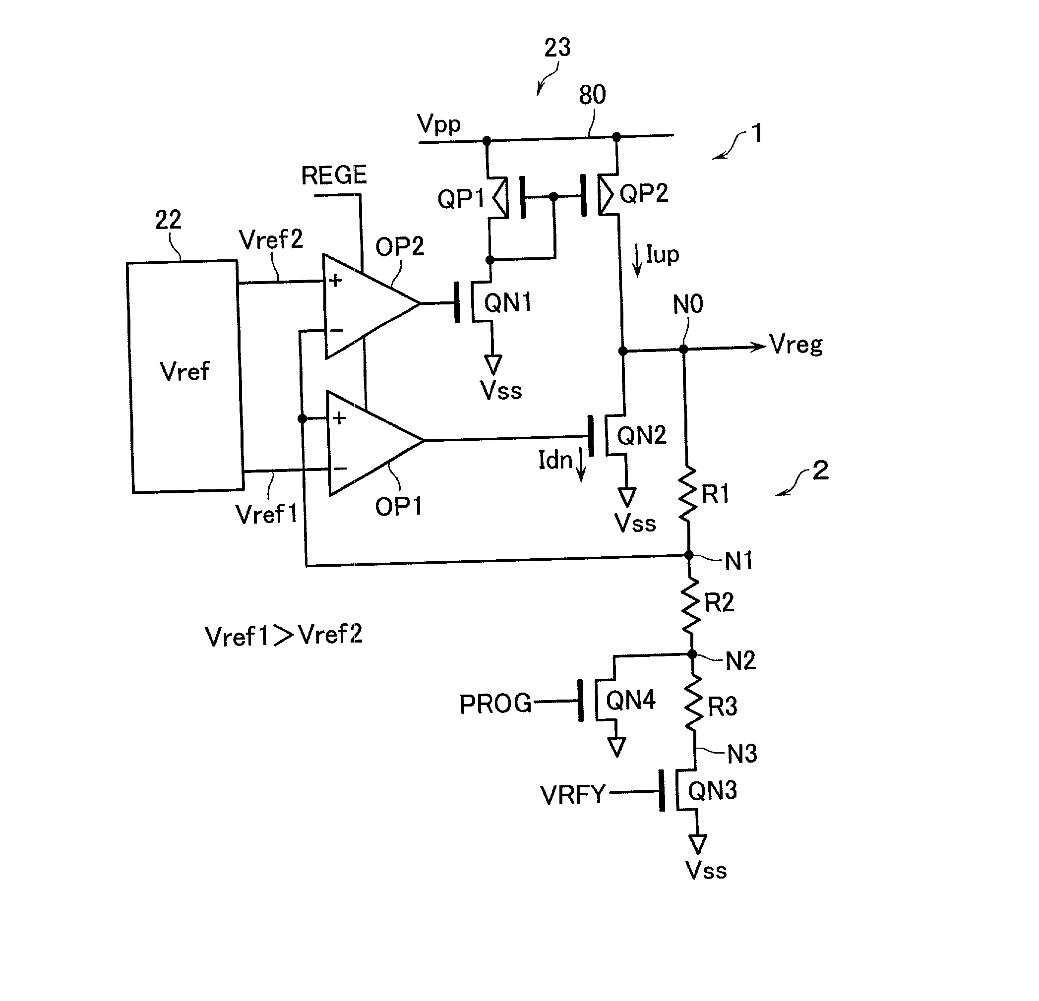 Semiconductor device with a voltage regulator