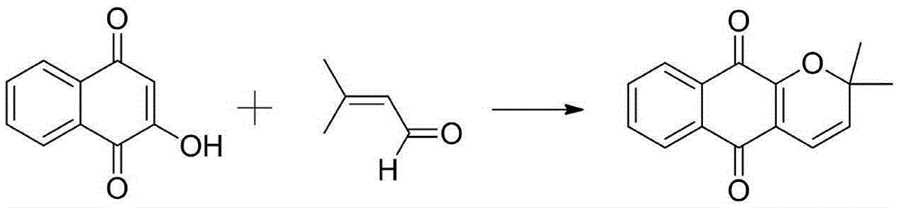 Catalyzed synthesis method of dehydrogenated alpha-lapachol
