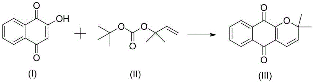 Catalyzed synthesis method of dehydrogenated alpha-lapachol