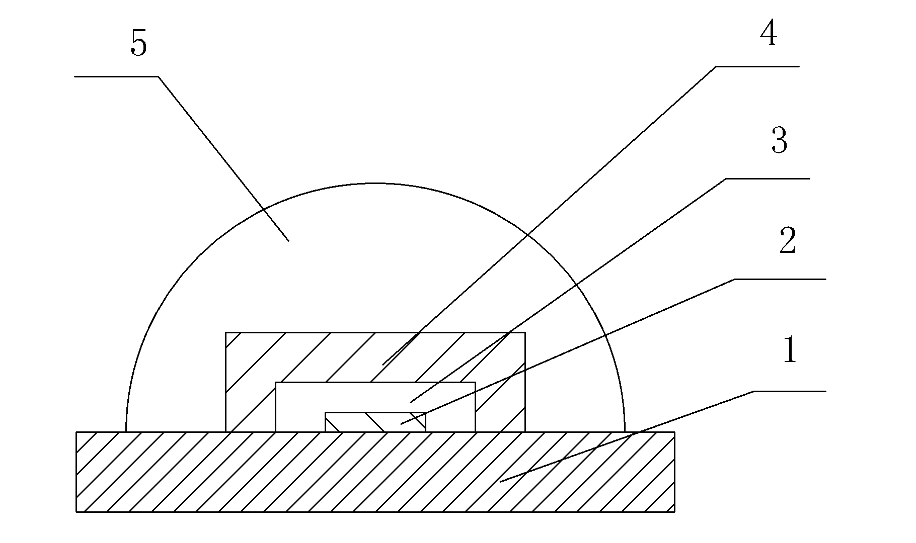 Packaging structure and method of high-power LED