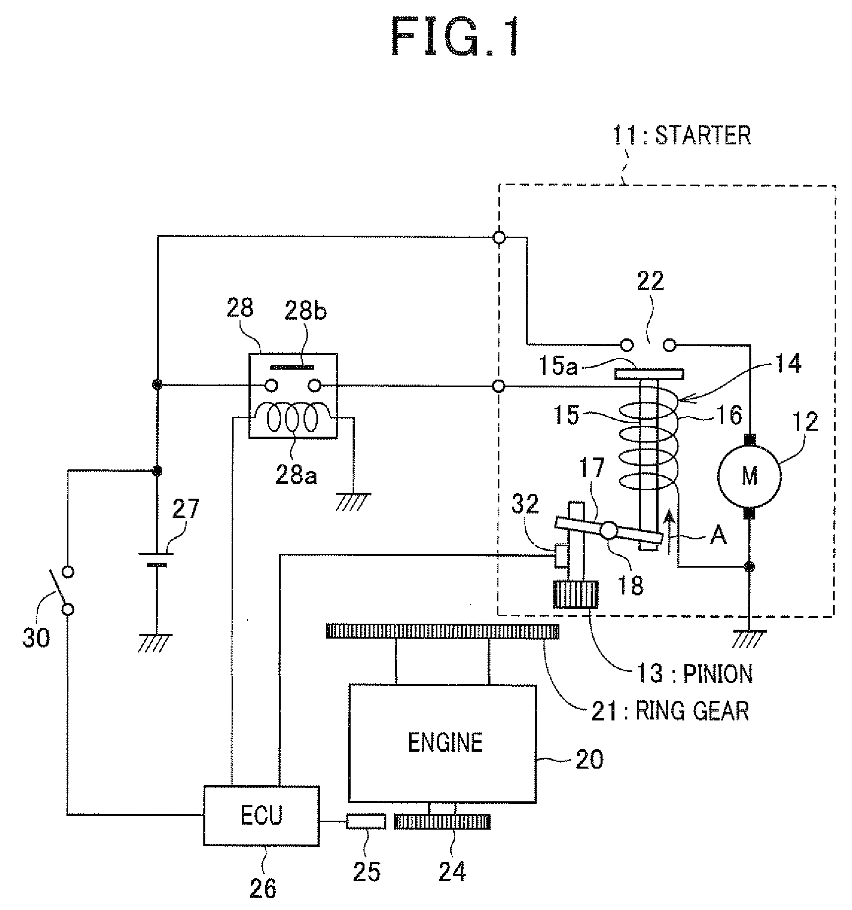 Control apparatus for controlling on-vehicle starter for starting engine