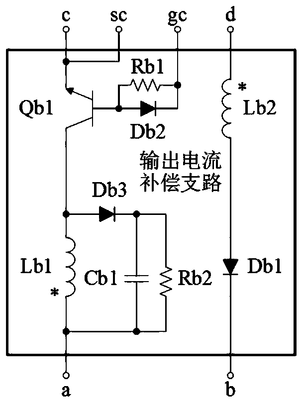 Buck-Boost converter with output current compensation branch