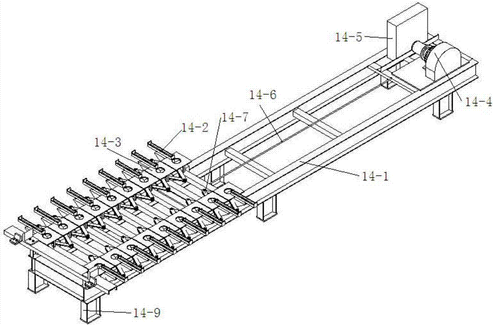 Double-block type framework rail section assembling device and method for ensuring geometrical state of rails