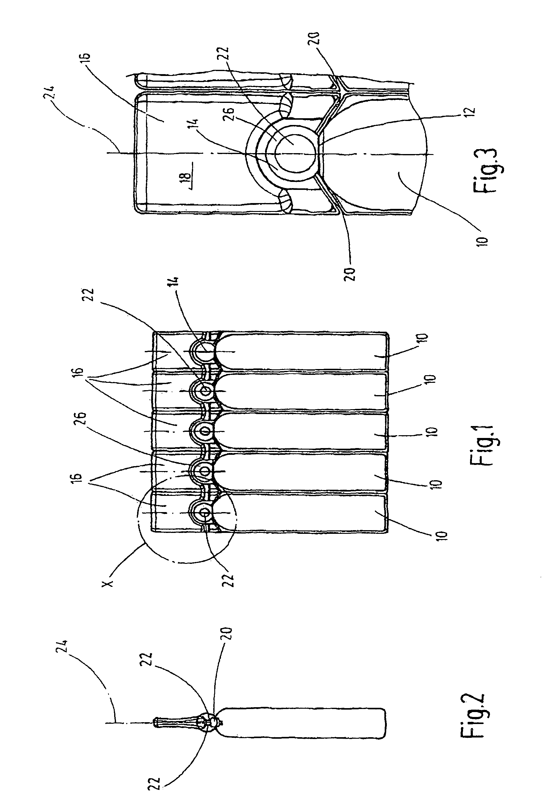 Container and device for production of such container