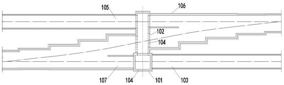 A method for setting up a shaft above the underground excavation section of a subway to construct a large cross section