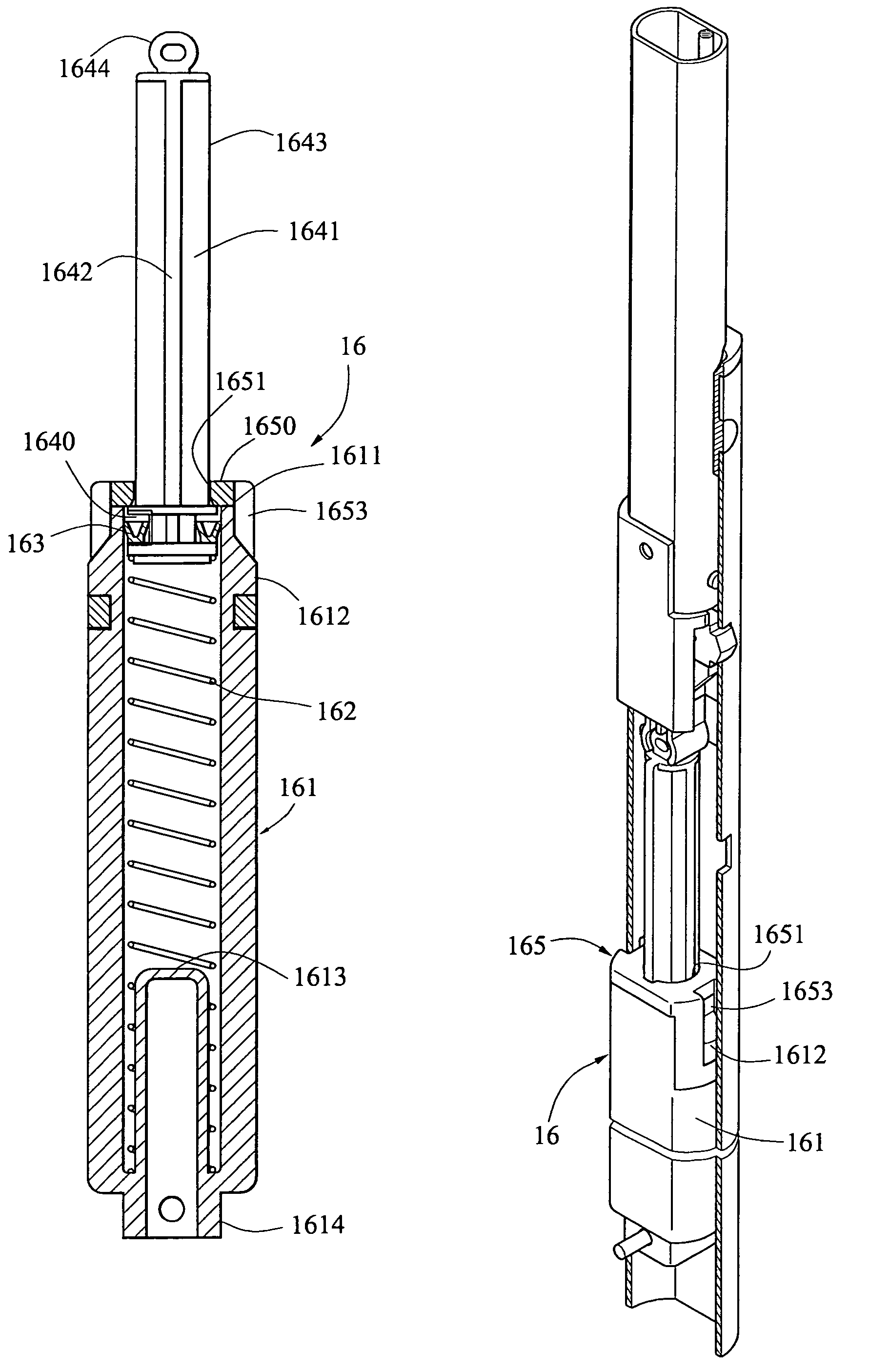 Retractable luggage handle with dampish extending speed