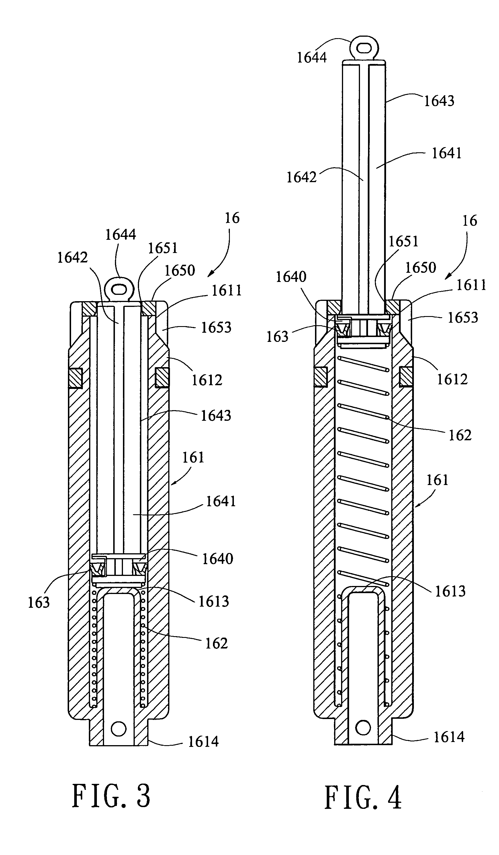 Retractable luggage handle with dampish extending speed