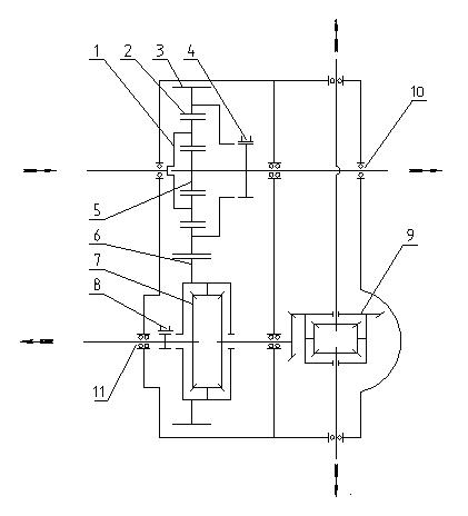 Integral structure of transfer case and middle axle