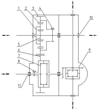 Integral structure of transfer case and middle axle