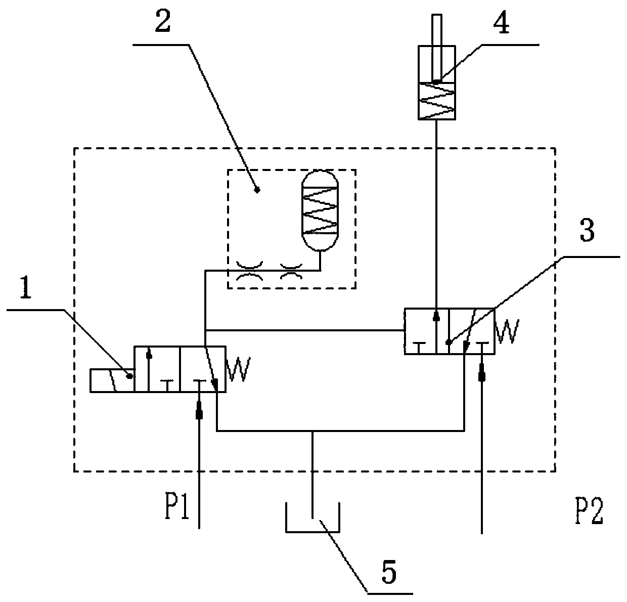 Electromagnetic valve pressure buffering device and pressure buffering method