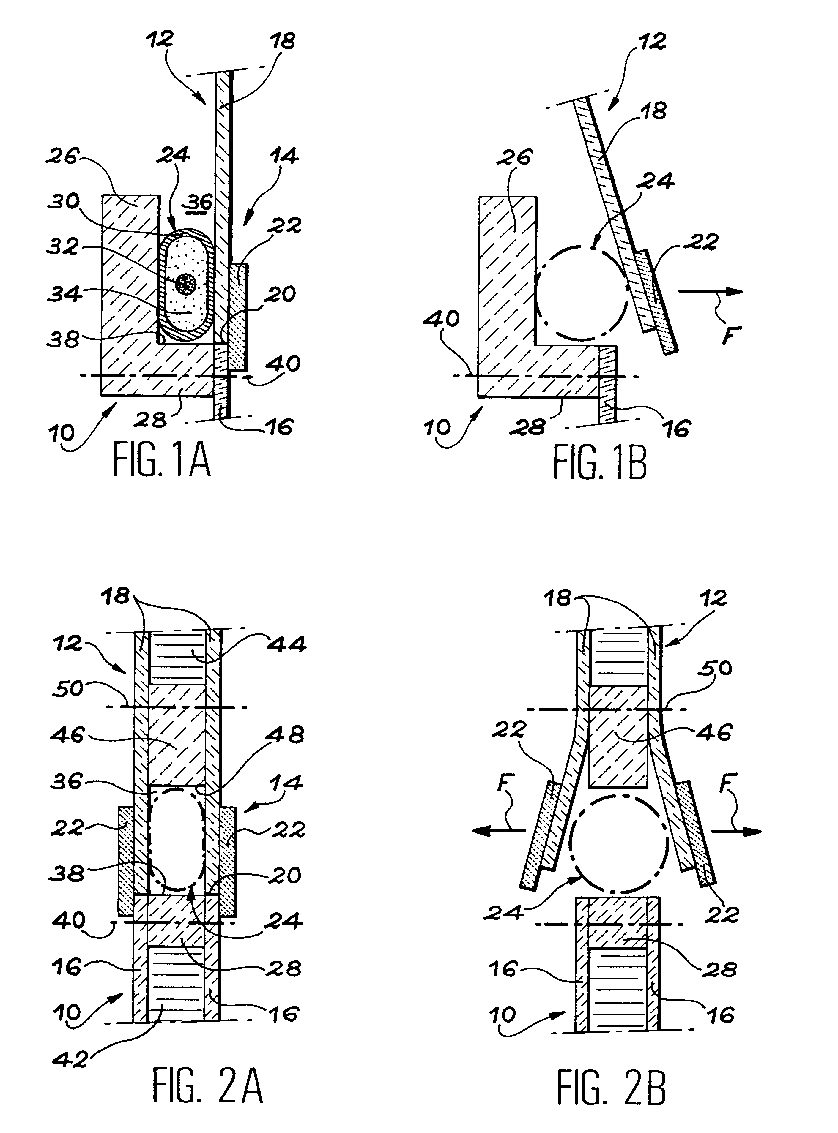 Provisional linking and pyrotechnic separation device for two nonmetallic assemblies