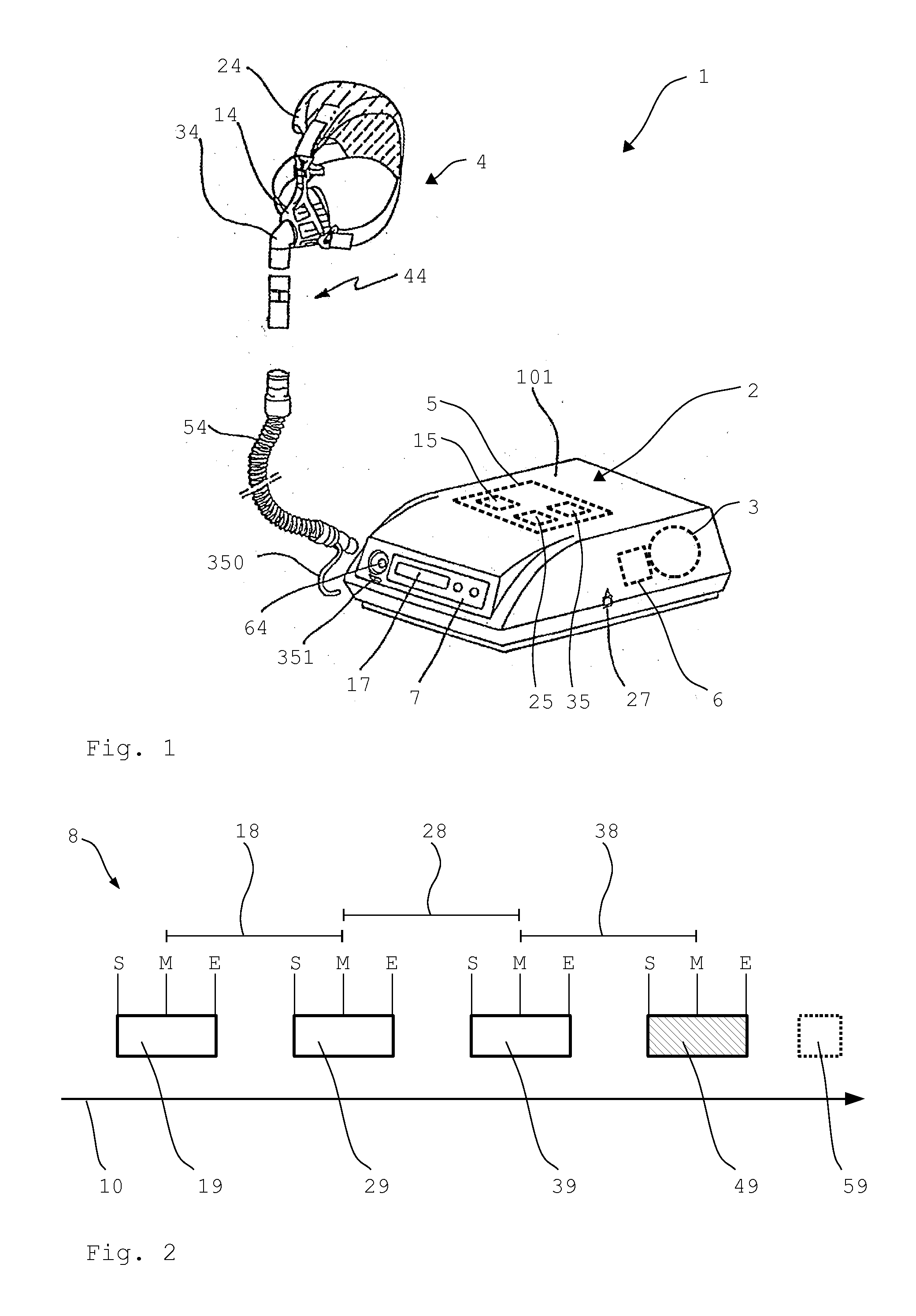 Respiration device and method for a respiration device