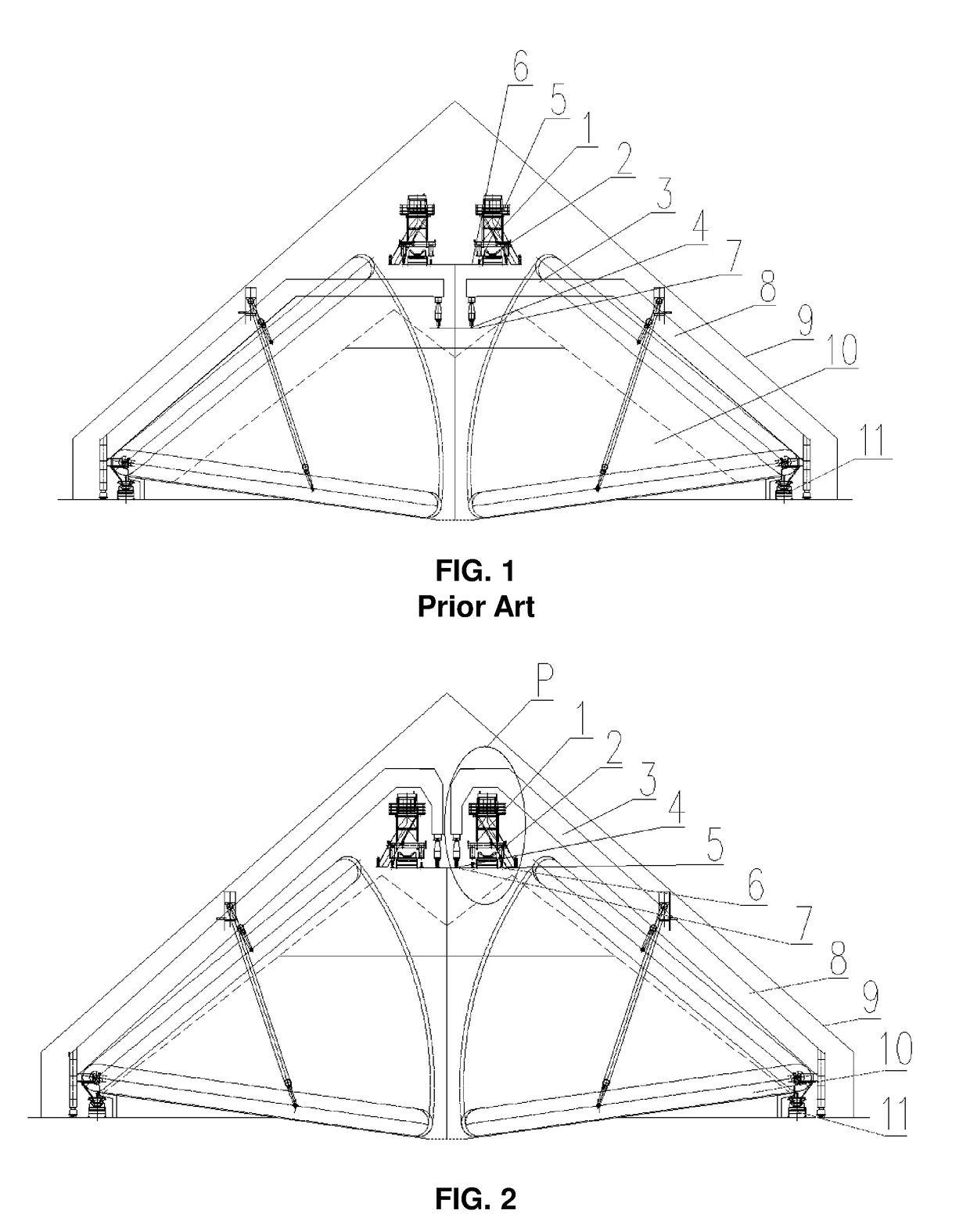 Arrangement structure of a stacker device
