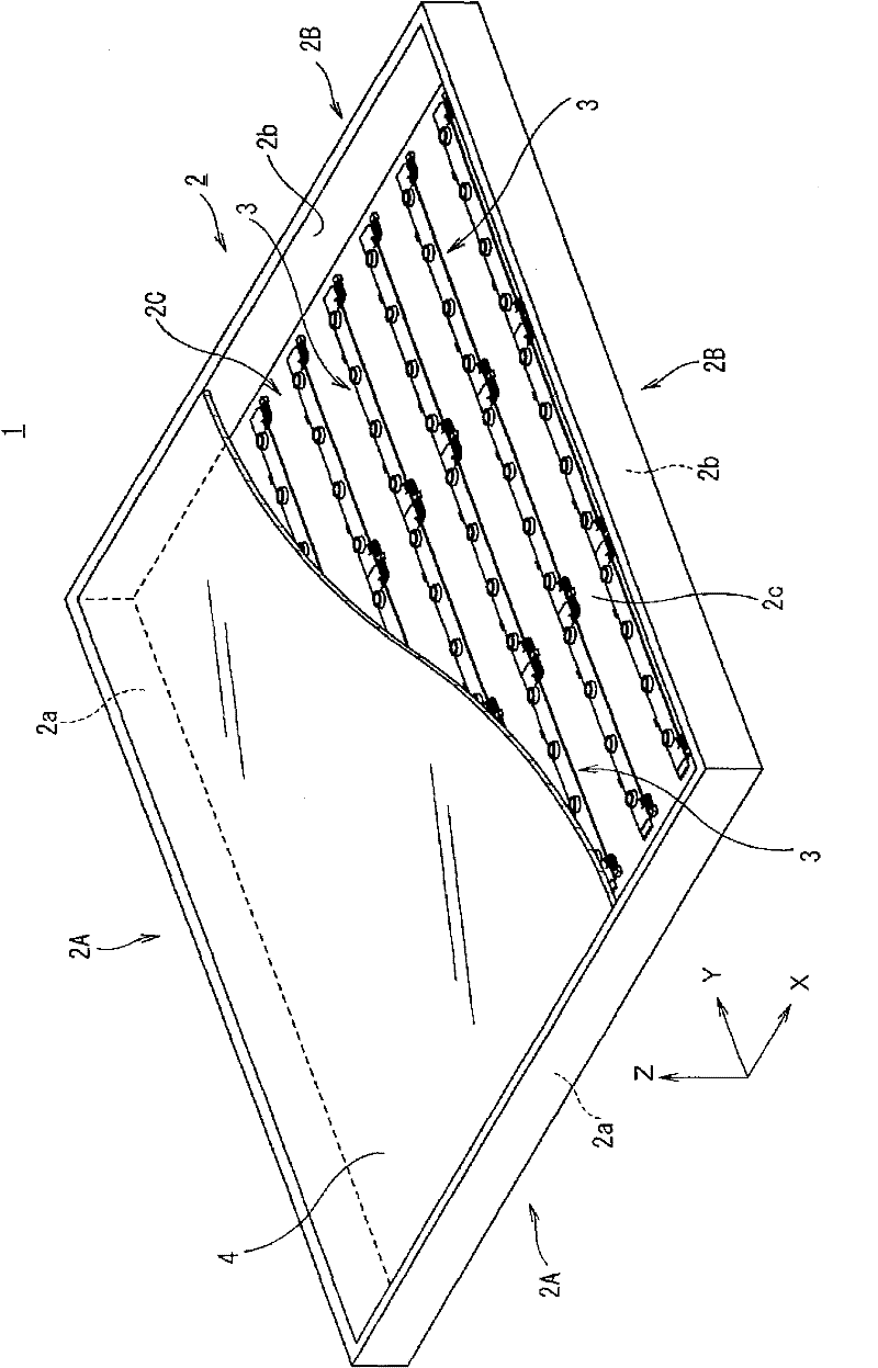 Light source module, surface area light-emitting unit, and surface area light-emitting device