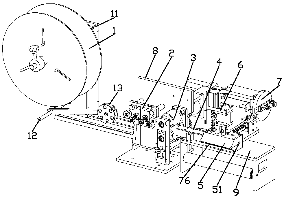 Nose bridge strip supply device of full-automatic mask machine