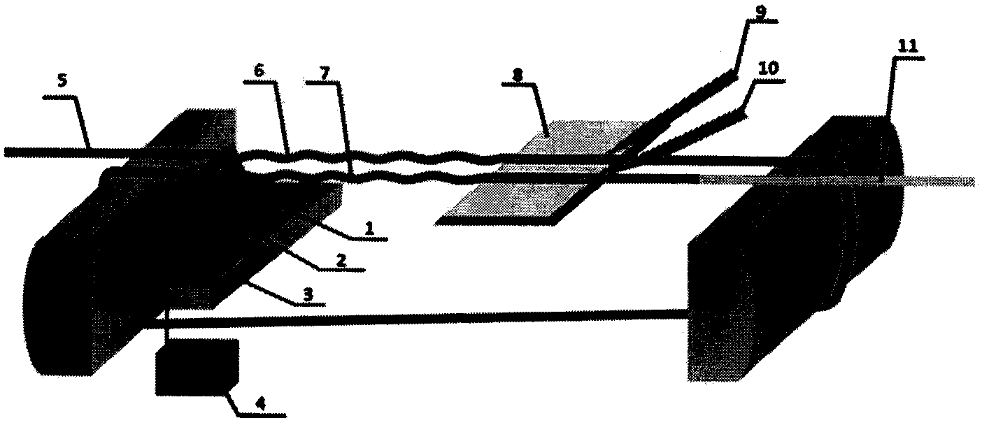 All fiber multi-path delay line selector switch based on acousto-optic function