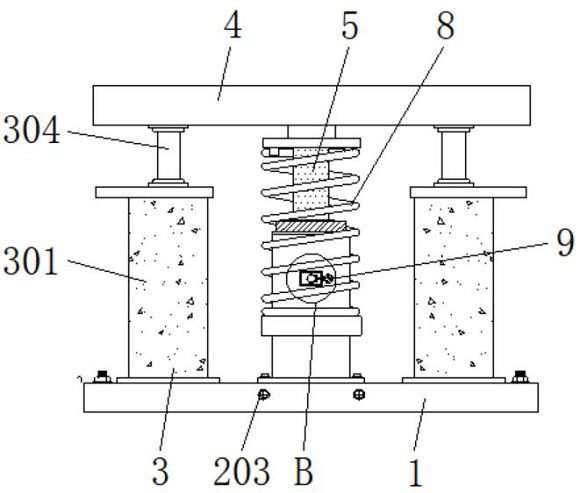 Automatic abnormal-sound-free wear-resistant shock absorber for dust-proof device