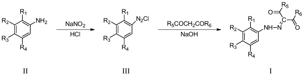 Phenylhydrazine fork-containing meta-dicarbonyl compound, preparation method and application thereof in inhibiting growth activity of candida albicans