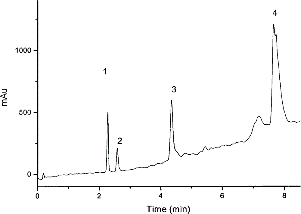 Preparation method and application thereof of chromatography packed column of rodlike nano mesoporous molecular sieve material