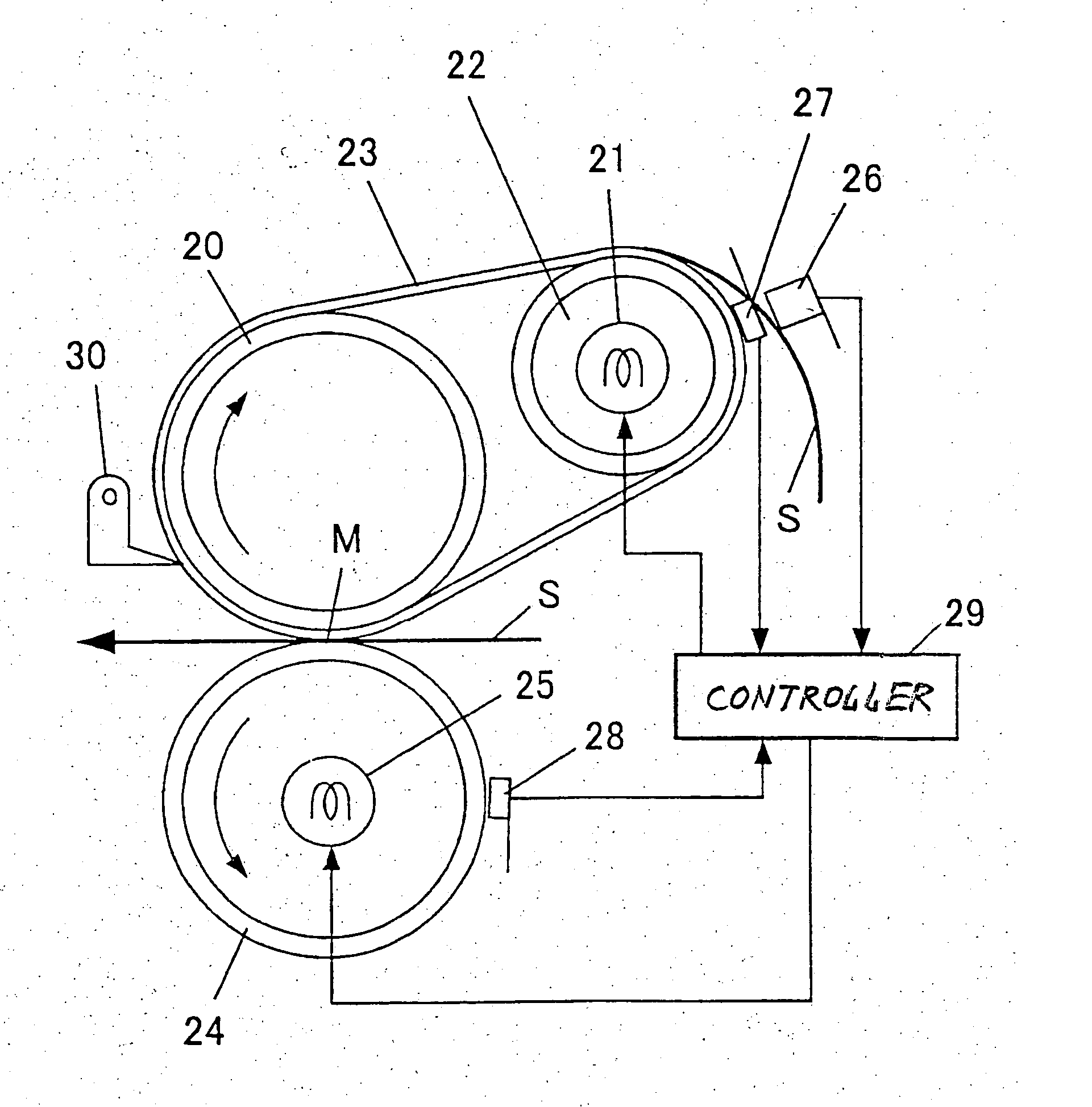 Belt type fixing device for use in an image forming apparatus