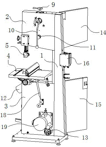 Band-sawing machine for carpenters