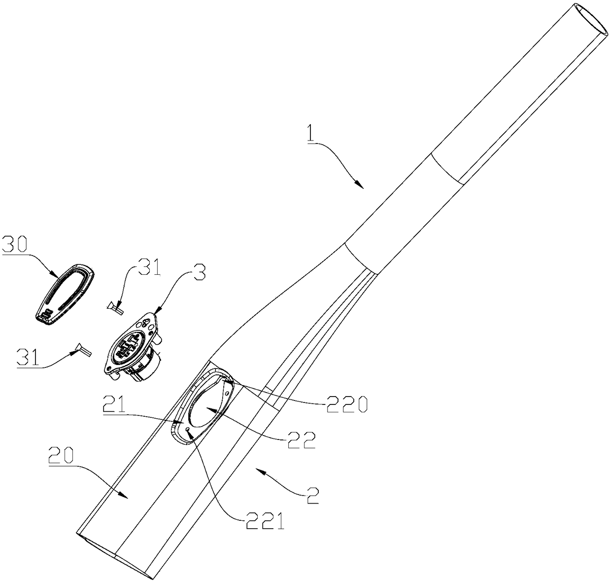 Integrated middle pipe of electric bicycle and hydraulic forming method