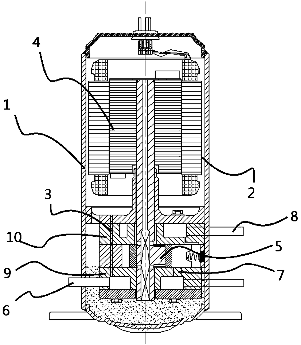 Compressor and air conditioner provided with compressor