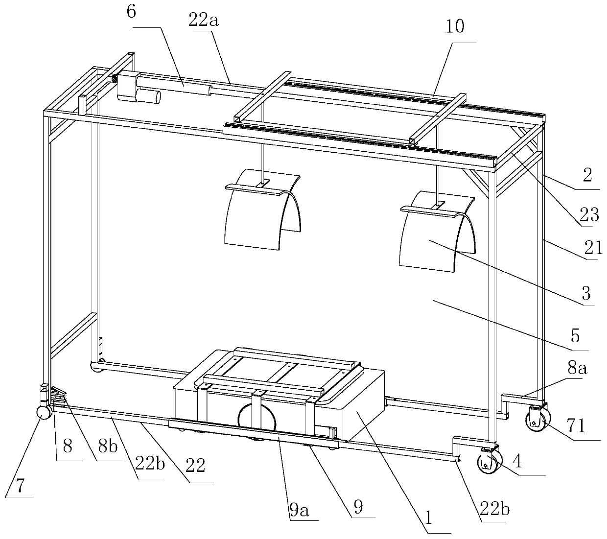 AGV carrying trolley and carrying method thereof