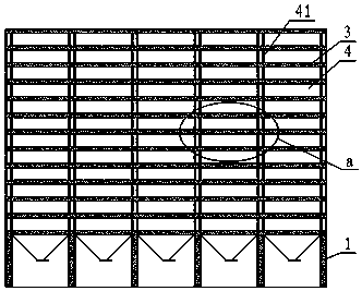 Large polygonal concrete group bin and building method thereof