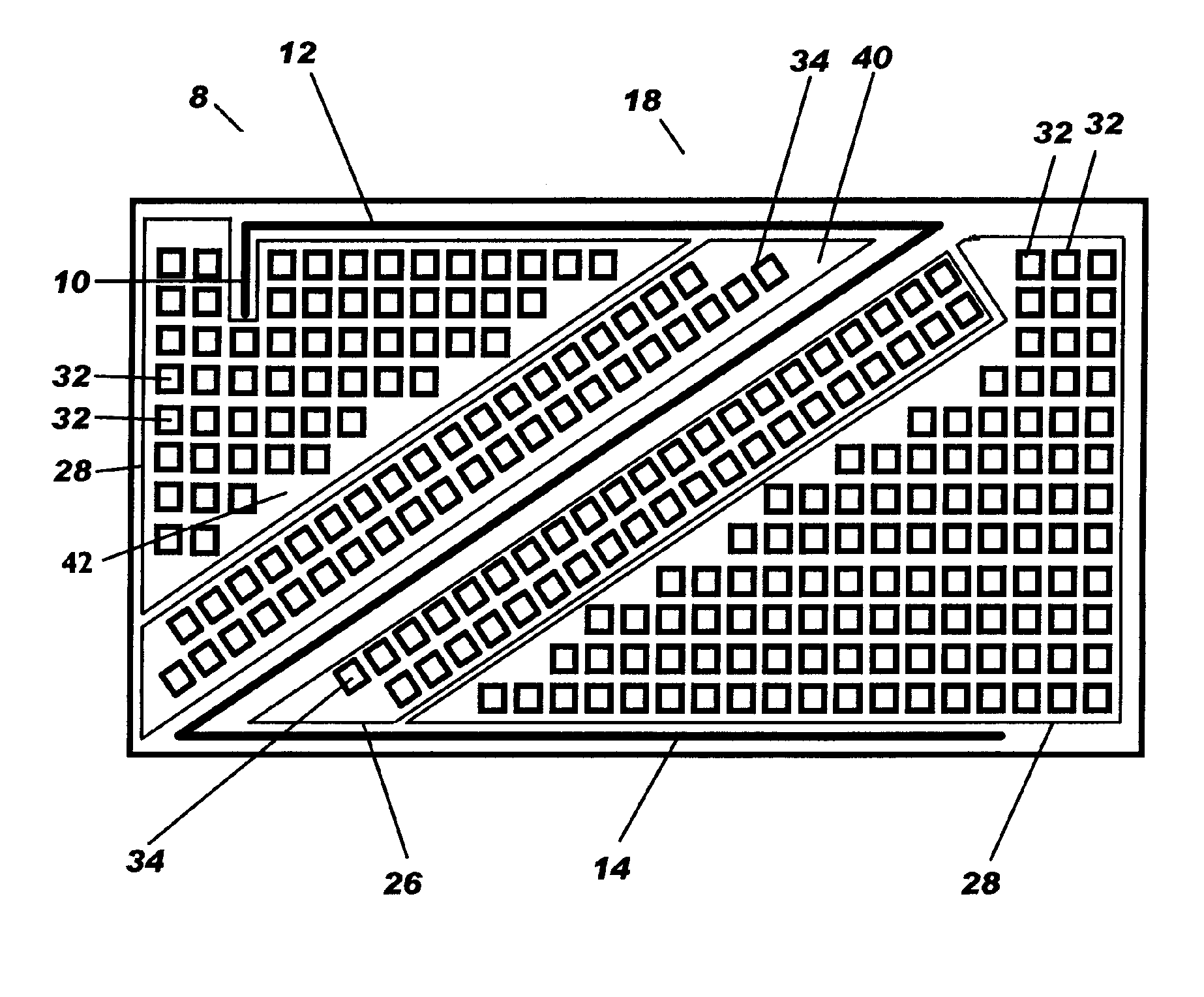 IC tiling pattern method, IC so formed and analysis method