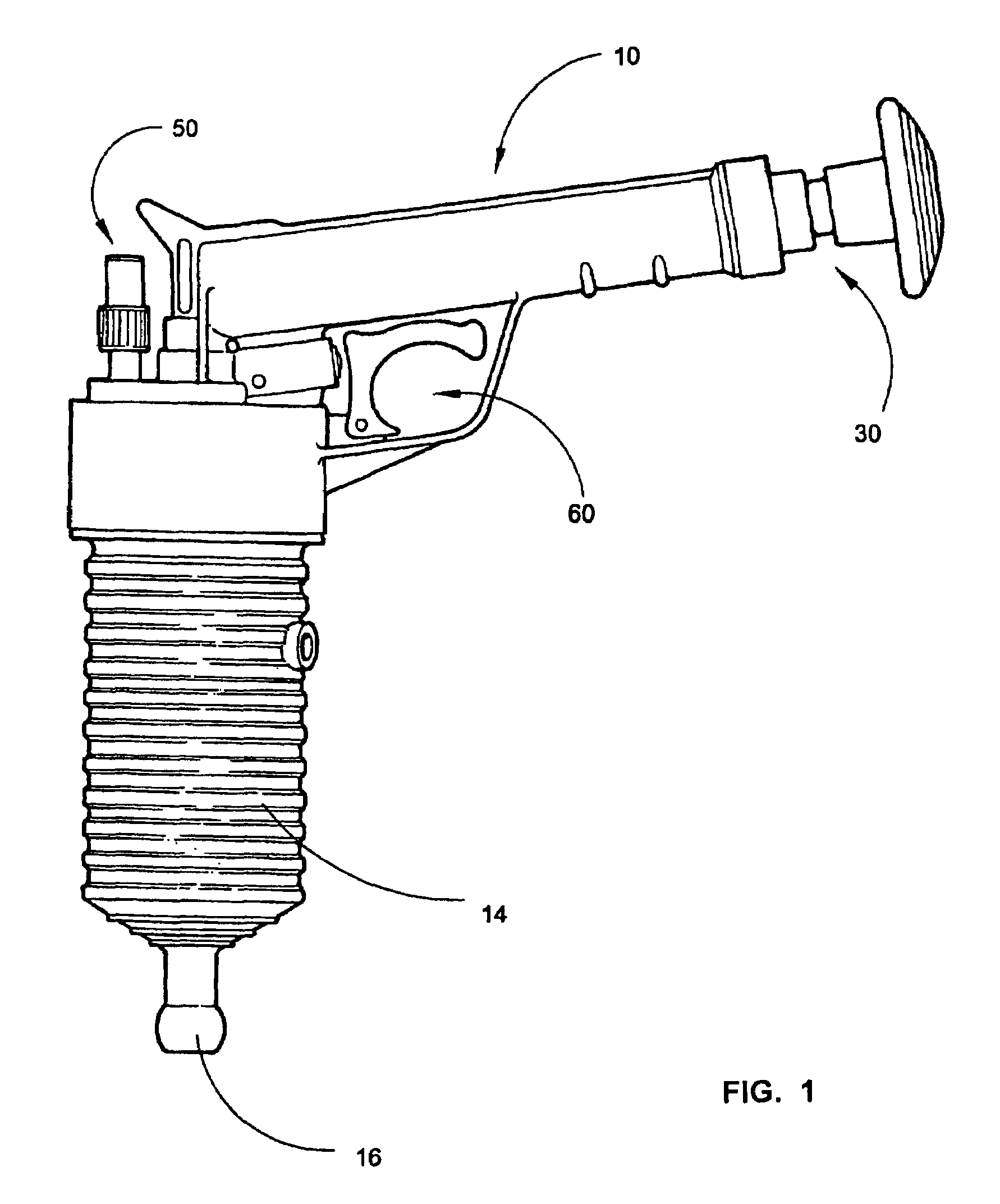 Self-contained handheld drain clearing compressed air device