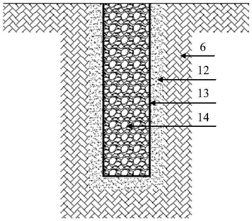 Cast-in-situ bored pile with wall protected through microorganism soil solidification and construction method