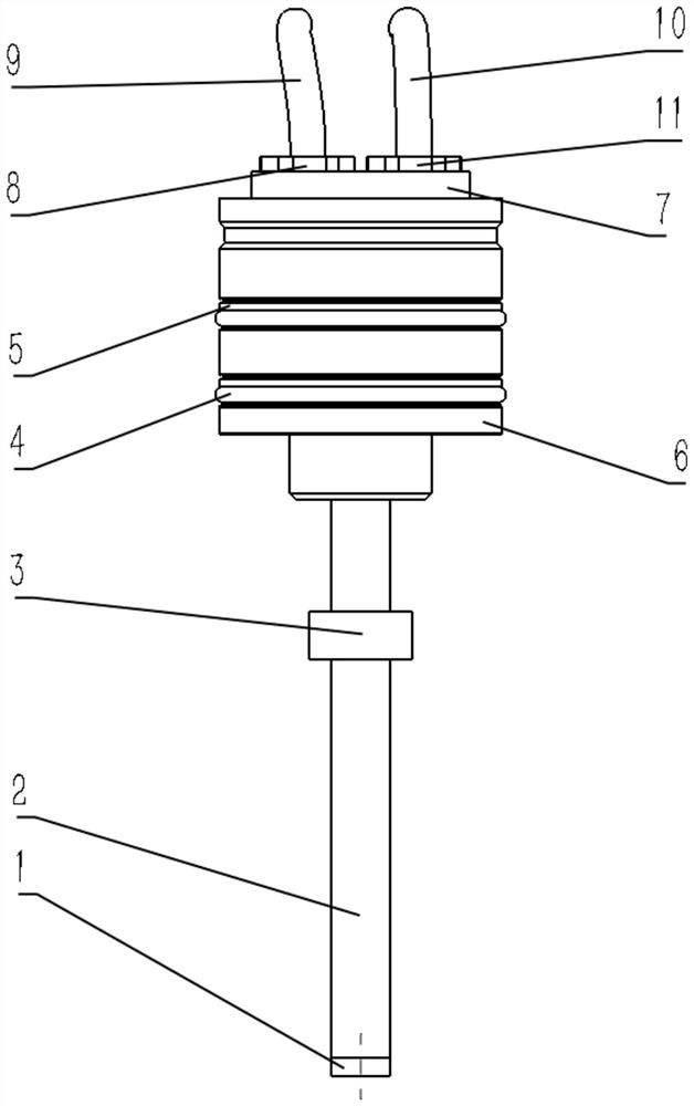 Compact redundant built-in magnetostriction displacement sensor