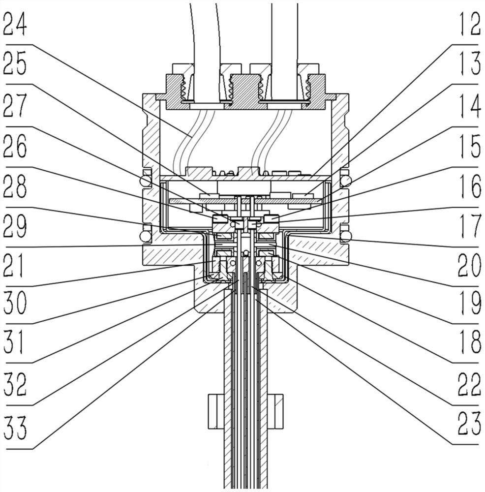 Compact redundant built-in magnetostriction displacement sensor